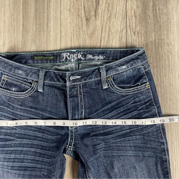 Juniors Rock 47 by Wrangler Low Rise Bootcut Jeans Size‎ 7  27x34 Tall - Picture 6 of 11